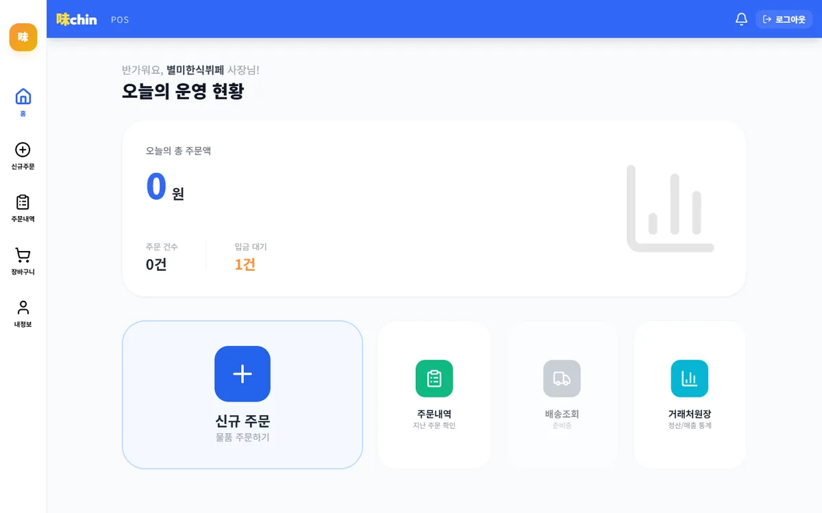 미친푸드 POS 화면